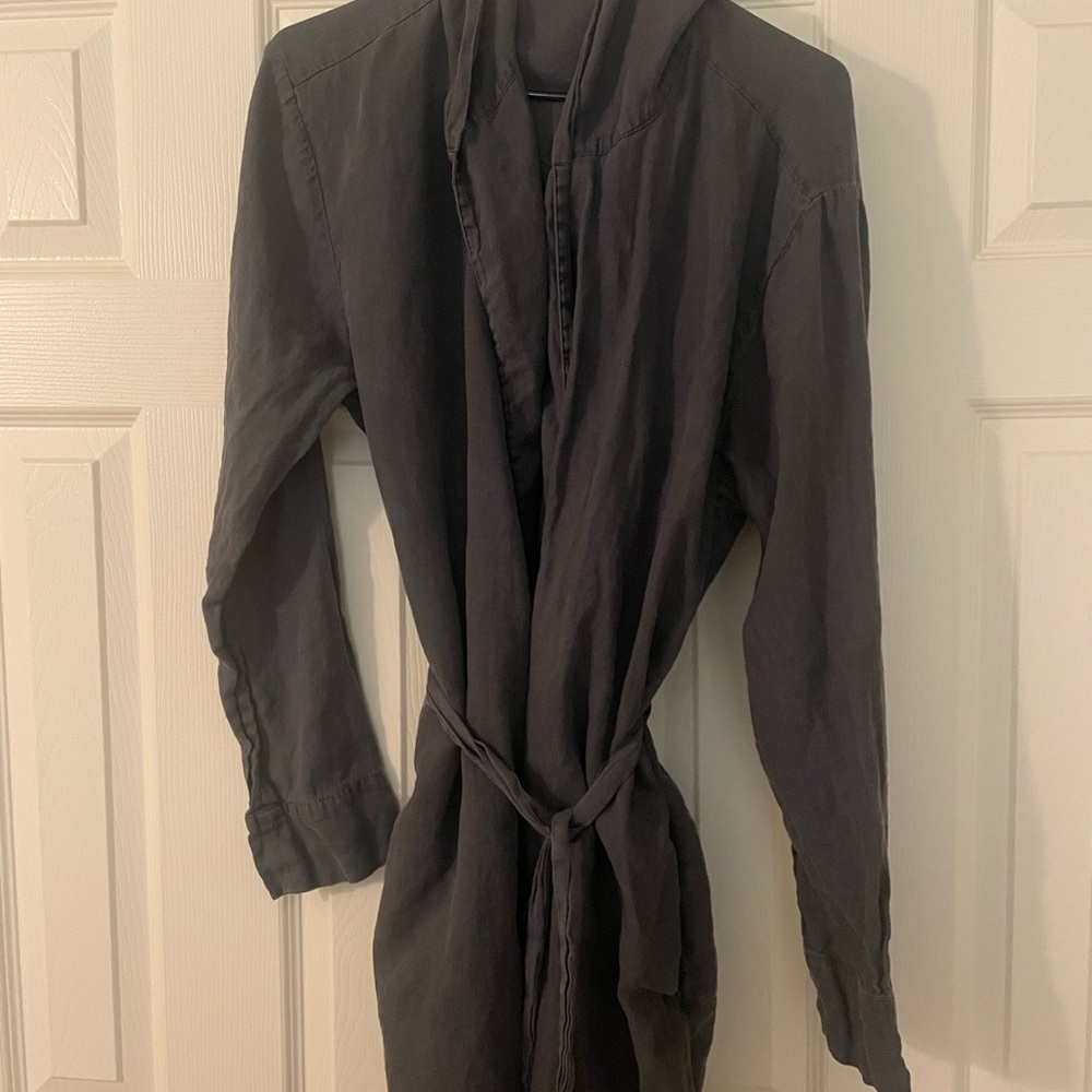 James Perse Linen Robe - Picture 3 of 10